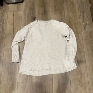 Athleta Cream Long Sleeve Crew Neck Relaxed Fit Women’s XL